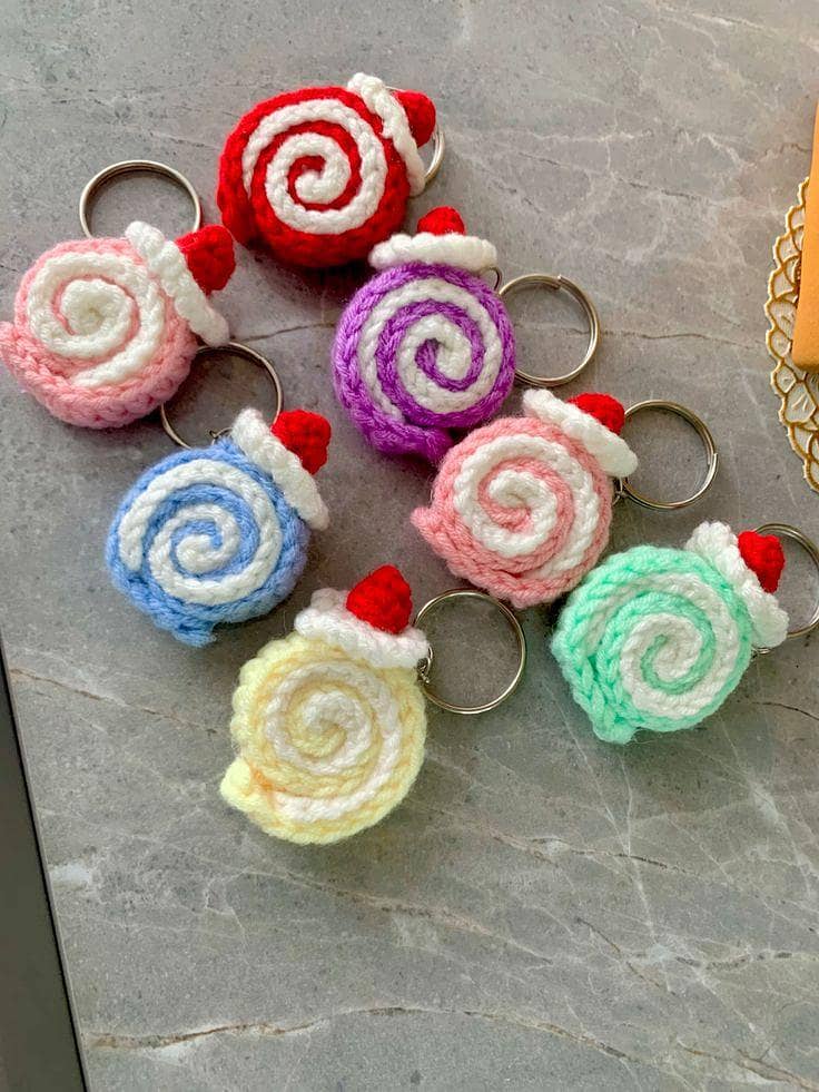 Multiple crochet keychains 2