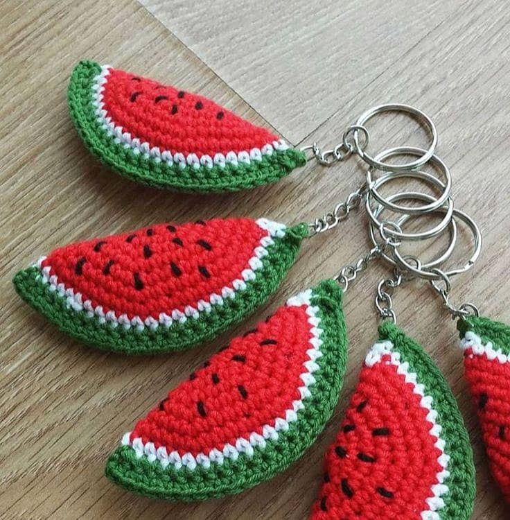 Multiple crochet keychains 6