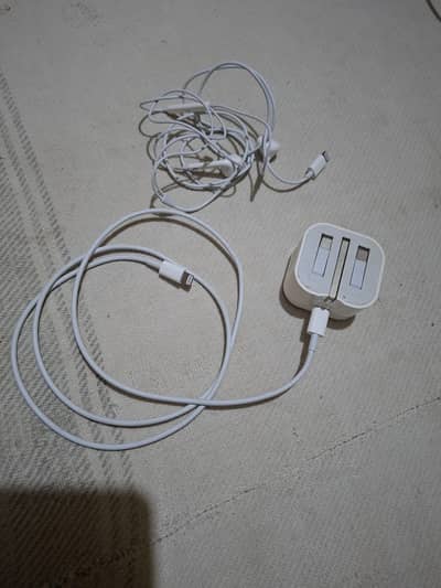 Apple original charger and headphone