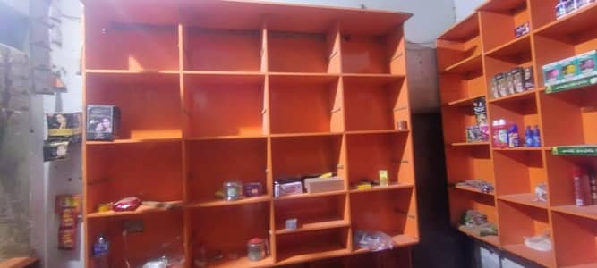 shop racks and counter