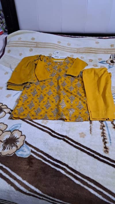 Mustard yellow party wear,.