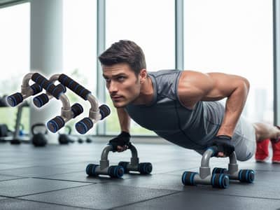 Wrist Waist Body Strength Workout Push Up Bar with Dip Stand Handle S