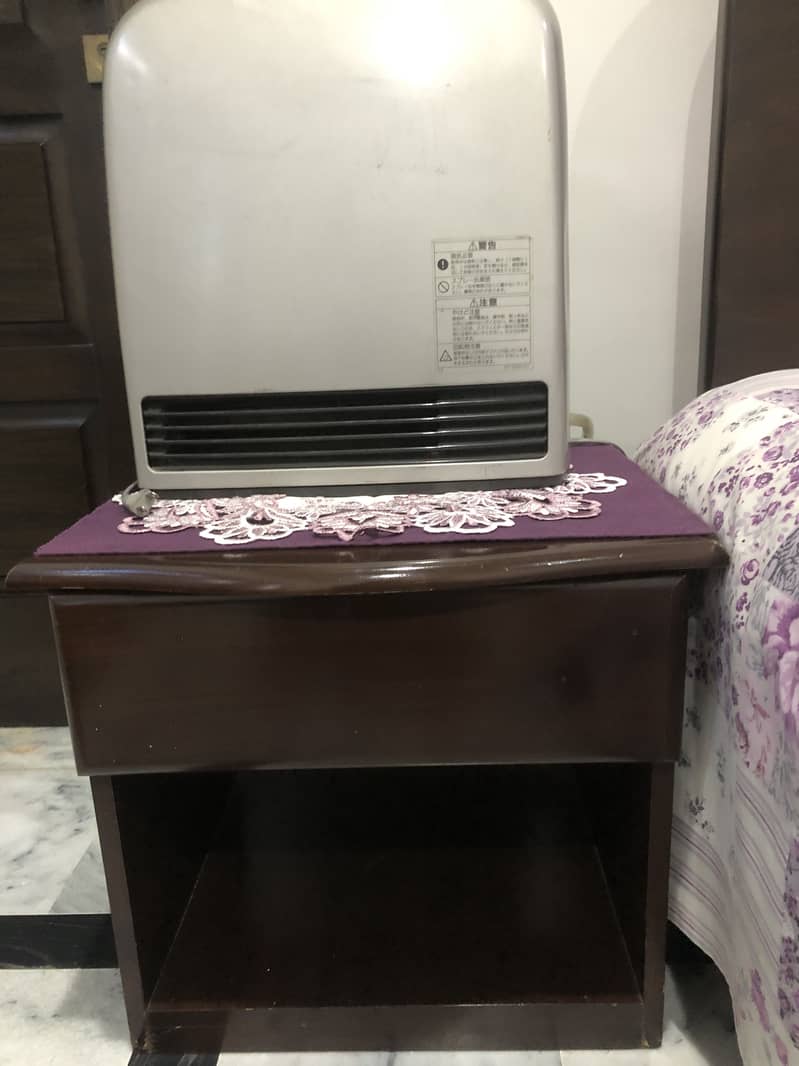 Bed with bedside table 1