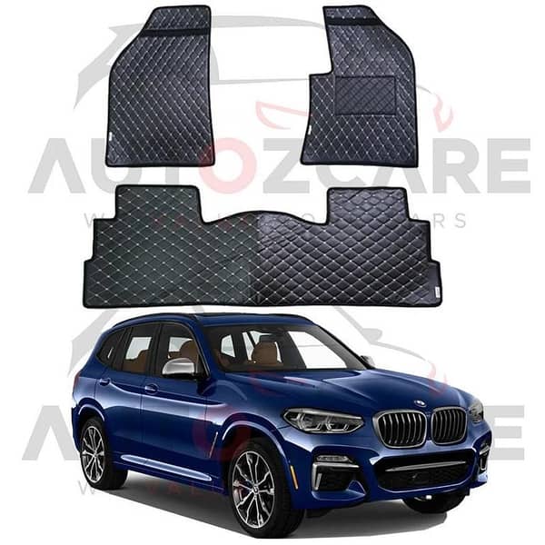 BMW X3 7D Floor Mats (Flat Style) 5PCS - Model 2018-2024