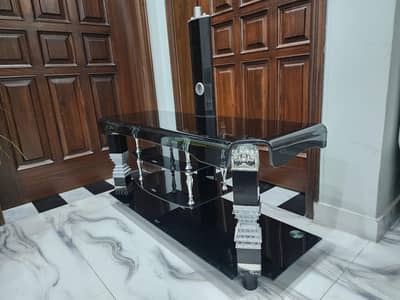 Stylish 55-Inch Tempered Glass TV Stand – Modern Look | Easy Assembly