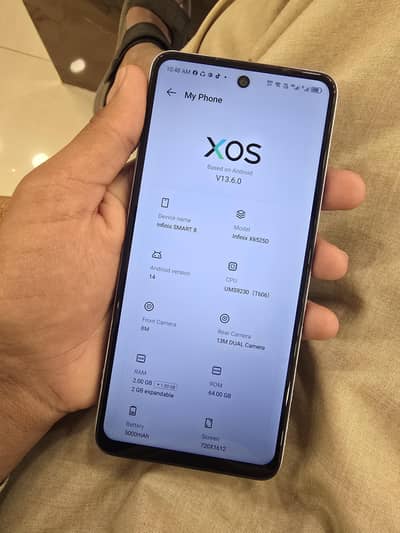 infinix smart 8 pta approved with complete box