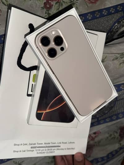 Apple iPhone 16 Pro Max 256GB Non-PTA | Brand New | Complete Box