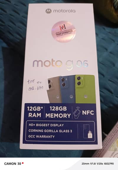Motorola G06 brand new mobile non pta 2 month sim working box pack