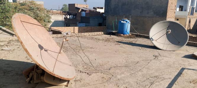 2 set of dish with receiver by sell