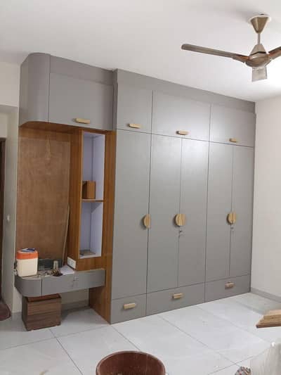 new almari, glass door wardrobe, sliding cupboard, kitchen cabinet