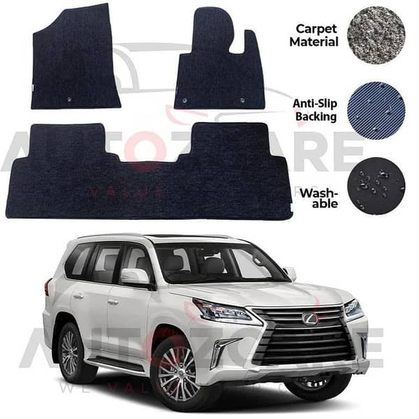 Lexus LX 570 Genuine Fitting Carpet Floor Mat 3PCS - Model 2007-2021