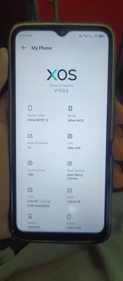 Infinix Note 12 | 8GB RAM 128GB Storage | Helio G96 | 50MP Camera