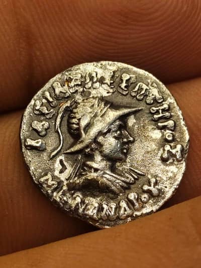 Old Coin indo Greek Silver Rare coin