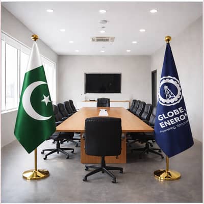 50% OFF Office Flag with Stand | Company Logo Flag– 7000Rs till 30dec