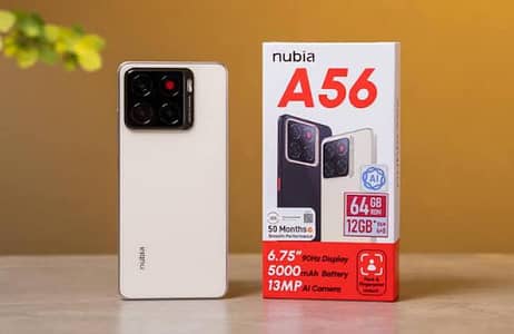 ZTE Nubia a56 4/128 complete box PTA approved