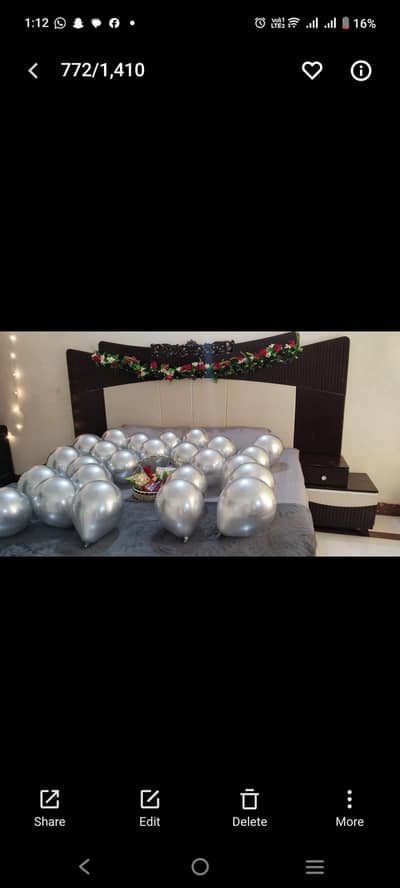 king size bed and dressing table