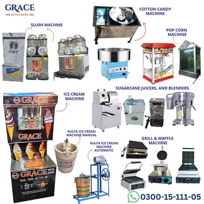 Ice Cream Slush Machine Cotton Candy Waffle juicer Sugarcane popcorn