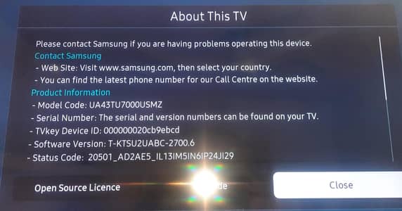 Samsung Original 43 Inch LED TV – Condition 10/10 – 45,000