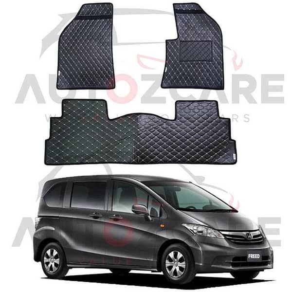 Honda Freed 7D Floor Mat (Flat Style) 6PCS - Model 2008-2016
