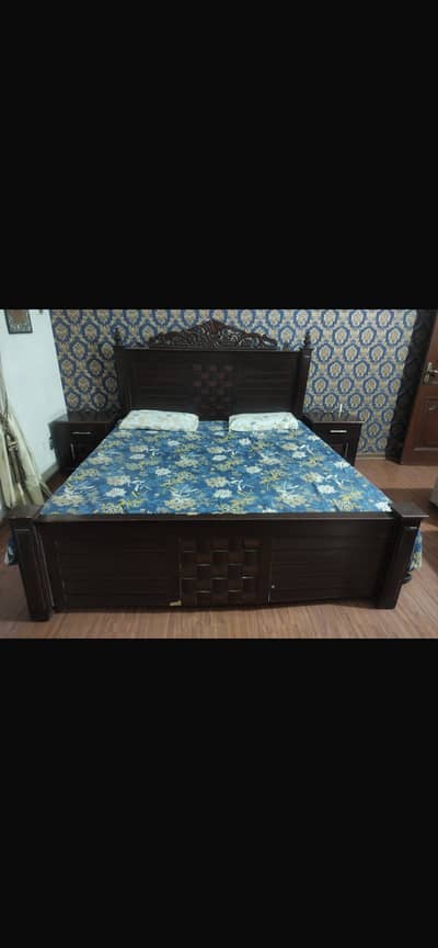 Beautiful king size bed with side tables