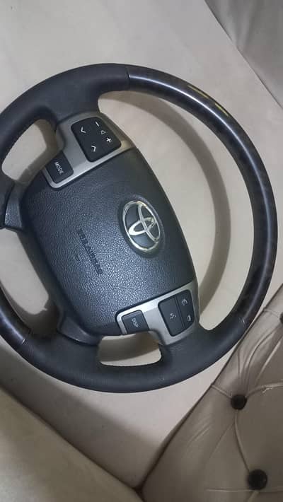 Original Toyota Power Steering Wheel with Controls – Neat & Clean