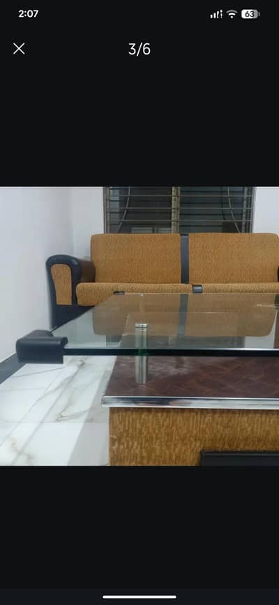 Seven seater sofa set with center table