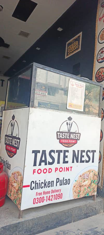 Biryani Counter for Sale (With Burner & Glass Top)