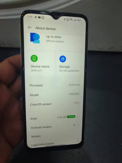 opoo a77 8gb 256gb akela mbile online approved