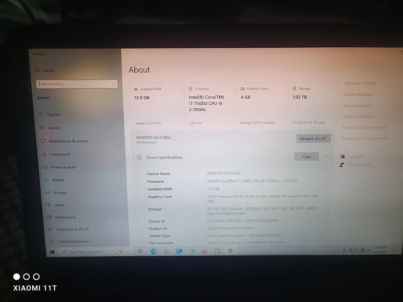 Hp Core i7 7th Generation 5