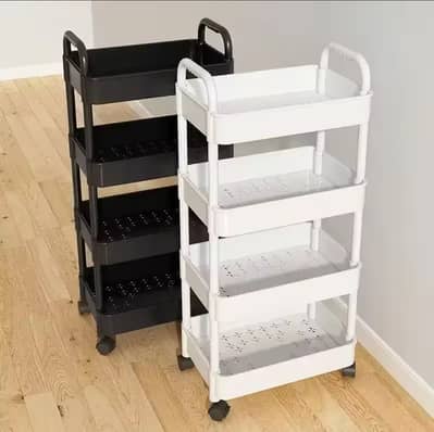 Bookshelf Storage Trolley, Kitchen Organizer.