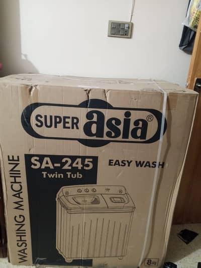 SUPER ASIA WASHING MACHINE  TWIN TUB  MODEL NO. SA 245