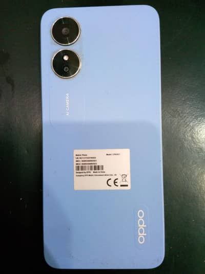 Oppo A17 blue color