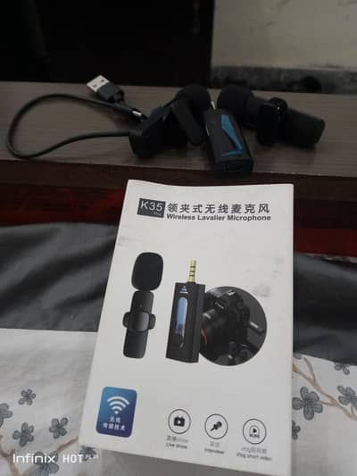 k35 pro wireless lavalier microphone