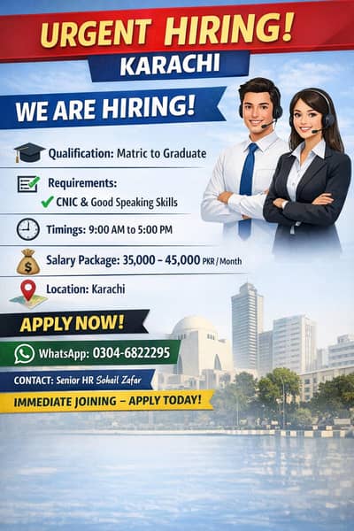 Need Office Staff Males and  Females