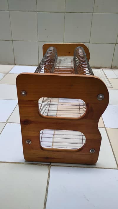 Aluminum & Wooden cook set rack