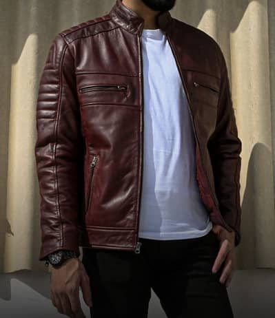 100% original sheep leather jacket contact info 03118340312