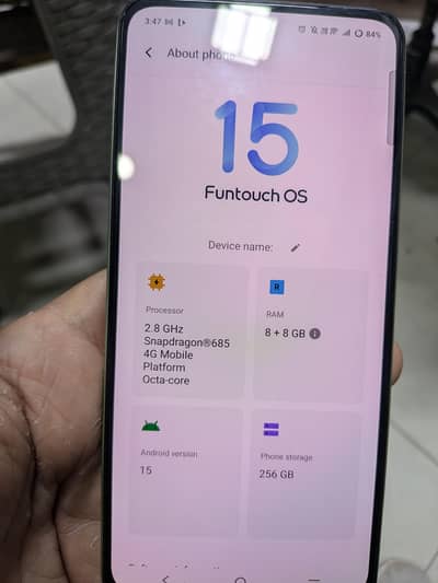 vivo y100 8/ 256 with box and charger