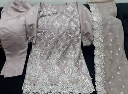 Tea pink net handmade adorable dress