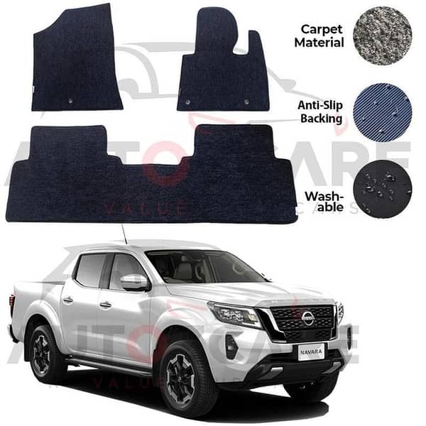 Nissan Navara Genuine Fitting Carpet Floor Mat 3PCS - Model 2014-2025