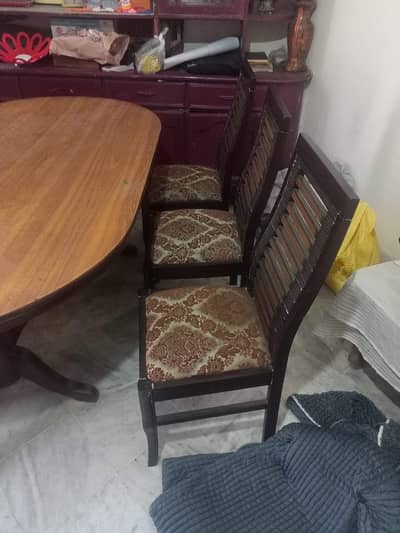 6chairs dining table