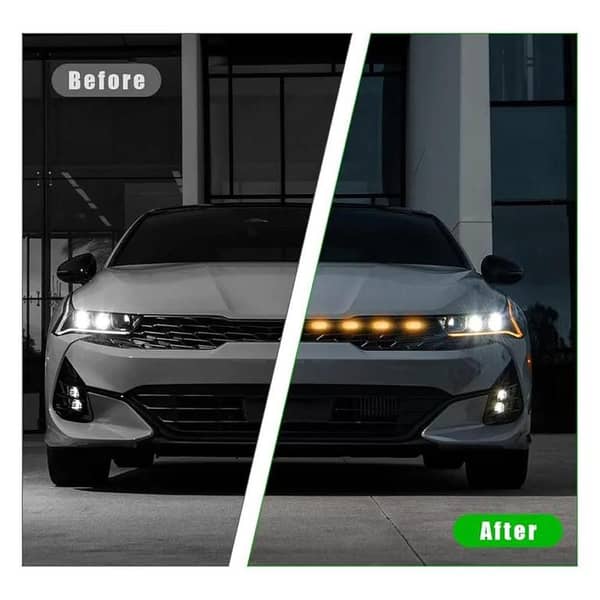 Universal Daytime Running Lamp For Front Grille GMC Style 4pcs