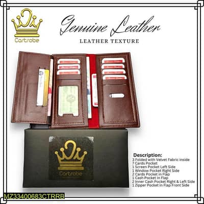 Men's pure leather wallet