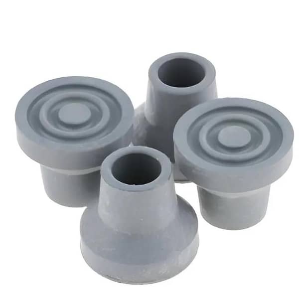 4 Durable Replacement four pad Walking Stick Rubber/Cane Tips, Extra Stability, Non-Slip Grip