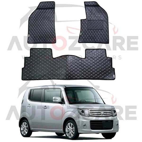 Suzuki MR Wagon 7D Floor Mats (Flat Style) 4PCS - Model 2012-2016