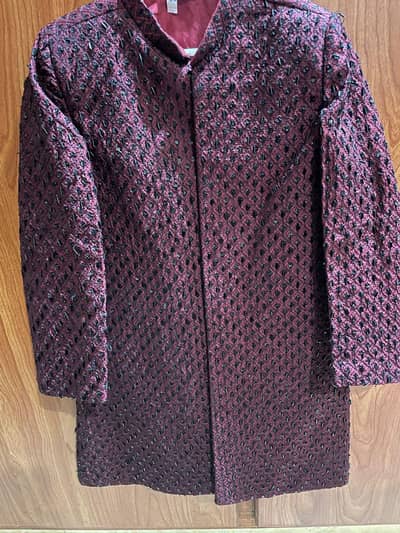 Sherwani Maroon Color Size 26 7 to 8 years