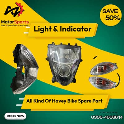 Havey bikes Head lights & Back Lights & Indicator