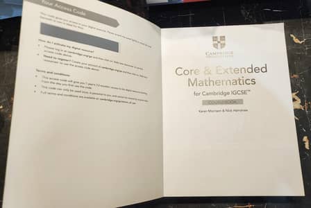 Mathematics Core and Extended coursebook igcse