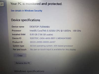 Core i5 8th generation