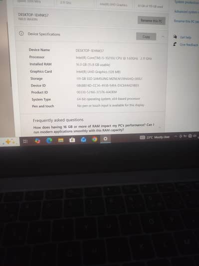 Hawaii laptop CORI 5 10th generation without bettry slim figure