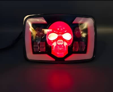 Skull Style Headlight with indicators Beam For Bike